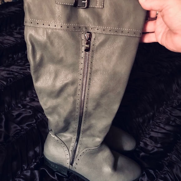 Dream Pairs Winter Riding Boots, Wide-Calf - Picture 4 of 8